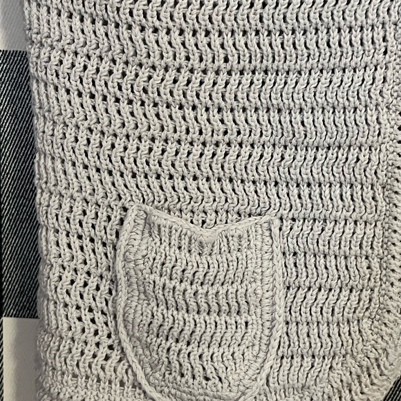 Banana Republic 100%cotton crochet jacket size XS gray color - Picture 4 of 6